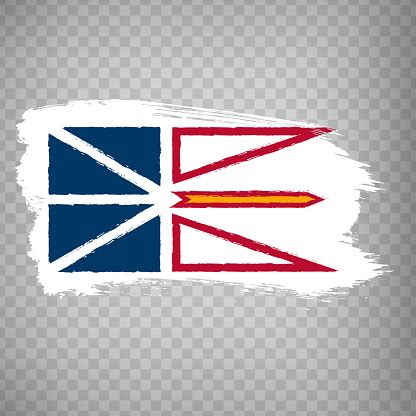 Flag Of Newfoundland And Labrador Brush Strokes Flag newfoundland And ...