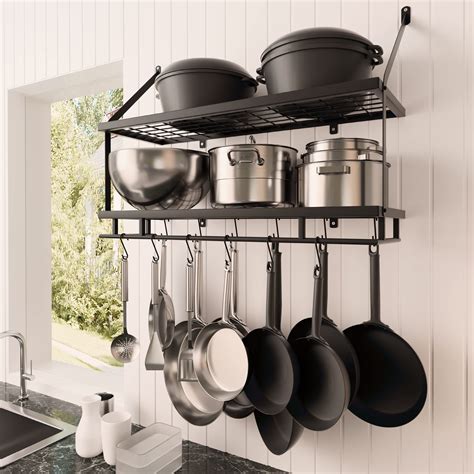 Buy KES 30-Inch Kitchen Pot Rack - ed Hanging Rack for Kitchen Storage and Organization- Matte ...