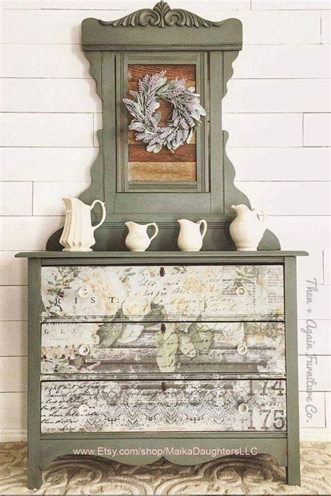 "White Fleur" furniture decals by ReDesign with Prima