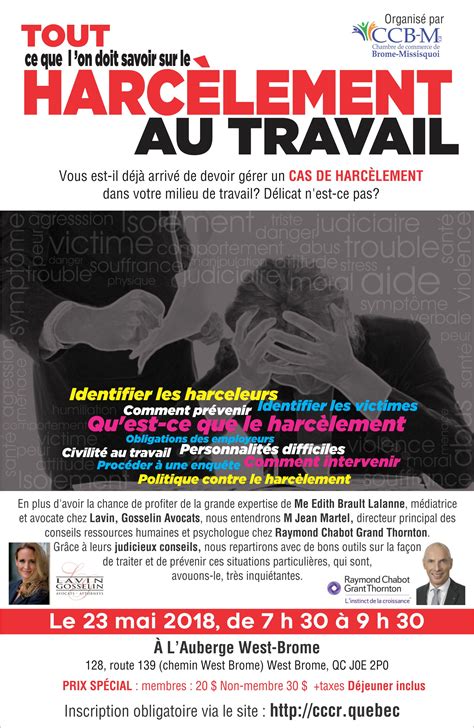 Harcèlement au travail - Lavin Gosselin Avocats Inc.