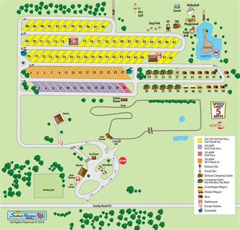 Campground Site Map | Florida campgrounds, Pet friendly cabins, Cabin camping