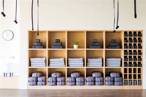 Yoga matts and equipment storage. | Yoga studio decor, Yoga room design ...