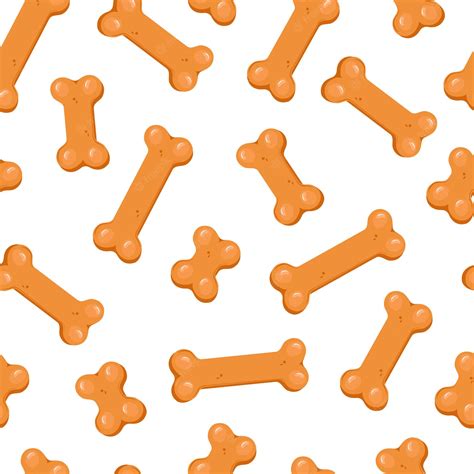 Premium Vector | Dog biscuits seamless pattern on a white background ...