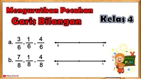 Cara Mengurutkan Pecahan Dengan Garis Bilangan - YouTube