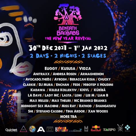 Festival Lineup | The New Year Revival 2022 - Beneath the Baobabs