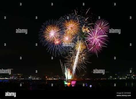 Fireworks show at Pattaya beach, Major attractions of Chonburi Province ...