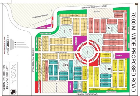 Layout Plan of Noida Sector-122 HD Map