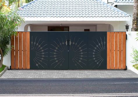 Easily Adjusted to Fit Your Property Landscape with 40 Modern “Aluminum Fence Gate” Design Ideas