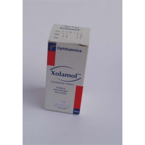 xolamol ( Dorzolamide / timolol ) eye drops 5 ml