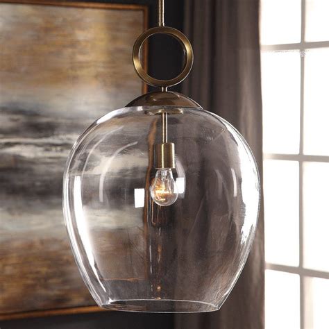 Mercer41 Entrada Large Blown Glass 1 -Light LED Bell Pendant | Wayfair | Large glass pendant ...