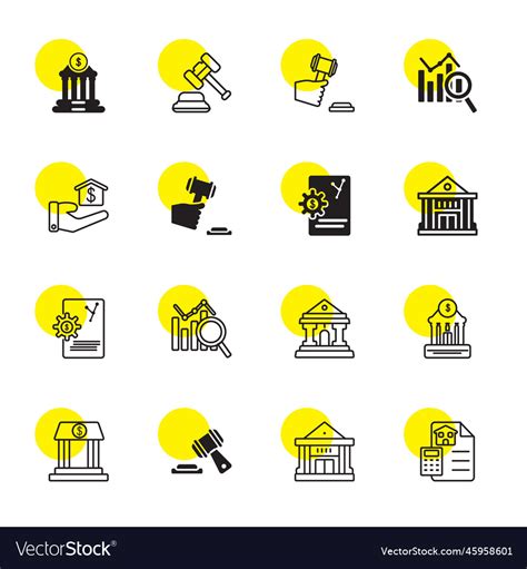 Auction icons Royalty Free Vector Image - VectorStock