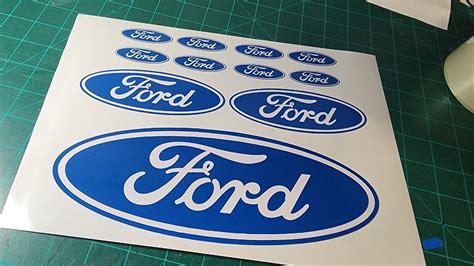 Ford Blue Oval Decal Pack 2" 5" 10" Printed Vinyl Sticker Tracked and ...