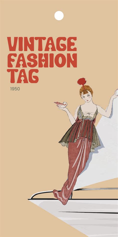 Free Vintage Fashion Gift Tag Template - Edit Online & Download ...