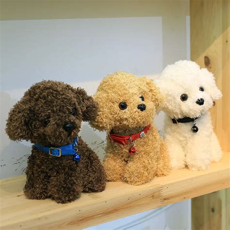 Lovely Plush Bell Dog Toys Stuffed Plush Simulation Dog Dolls Gift for ...