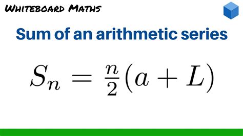 Formulas for the sum of an arithmetic series - YouTube