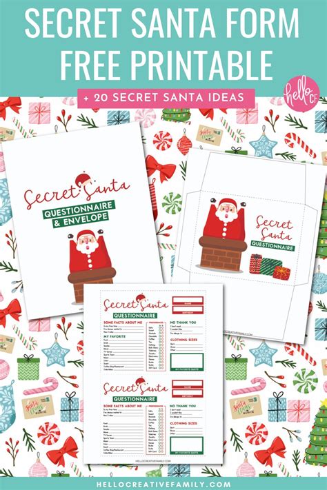 Create a Fun and Festive Secret Santa Wish List for Coworkers with Our Printable Template ...