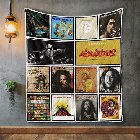 Bob Marley Album Covers Quilt Blanket - Dreamrooma