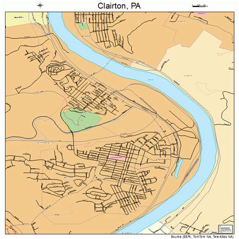 Clairton Pennsylvania Street Map 4213704