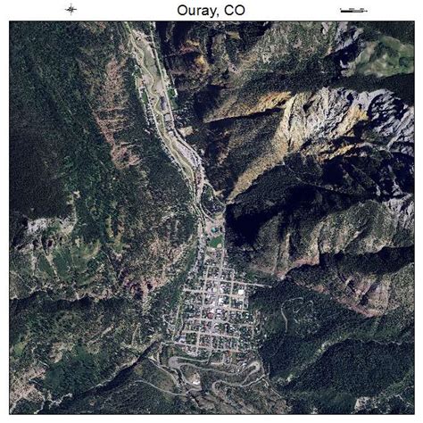 Aerial Photography Map of Ouray, CO Colorado