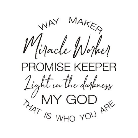 Way Maker Miracle Worker Promise Keeper Light in the Darkness | Etsy