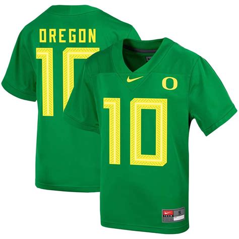 Nike Oregon Ducks Youth Football Jersey - #10 Apple Green