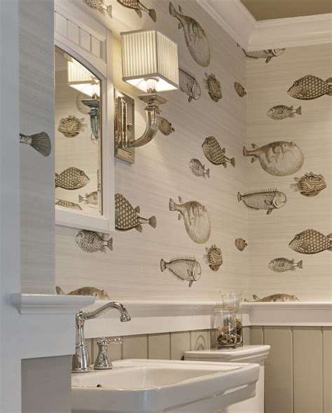 Acquario Fish Wallpaper | BATH & POWDER ROOMS | Bathroom wallpaper ...