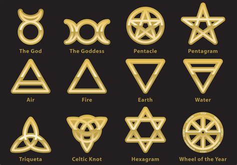 Wiccan Symbol Vectors 97571 Vector Art at Vecteezy