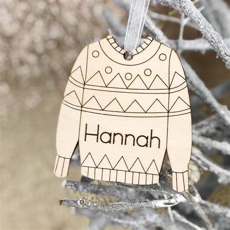 personalised christmas jumper tree decoration by jayne tapp design ...