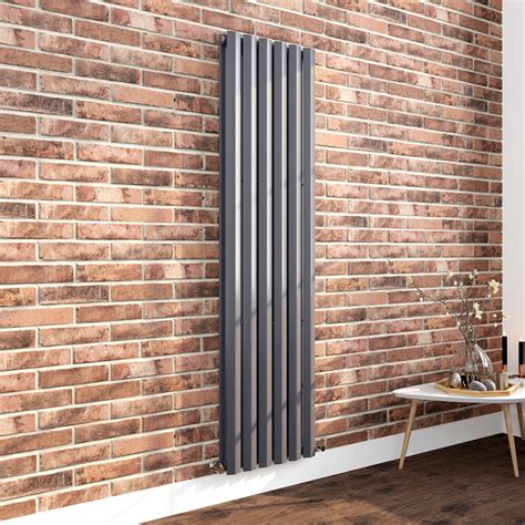 Milan 1800 x 452 Vertical Anthracite Double Panel Radiator | Victorian ...