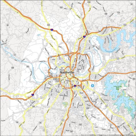 Nashville Map [Tennessee] - GIS Geography