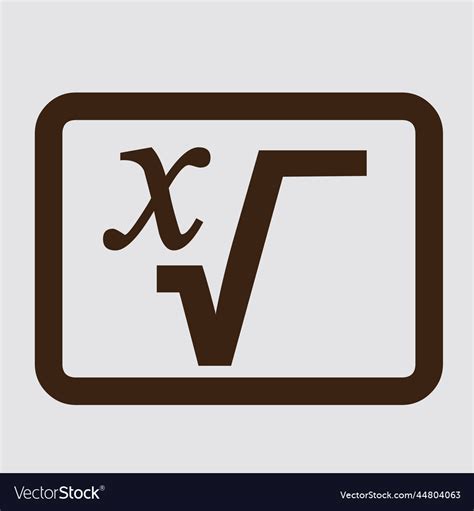 Square root symbol Royalty Free Vector Image - VectorStock