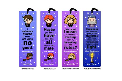 Harry Potter quote bookmarks make reading more magical