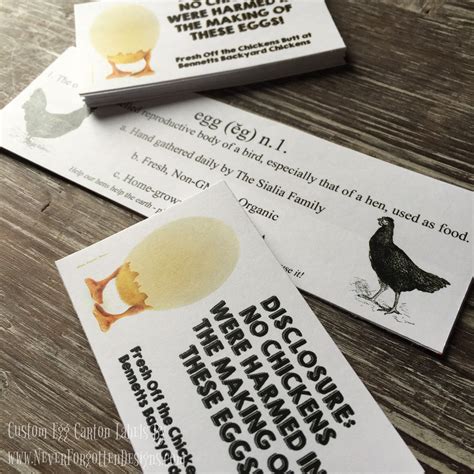 Custom Egg Carton Labels Customized Label by TheStudioByNFD