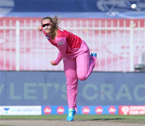 Sophie Ecclestone in her follow-through | ESPNcricinfo.com