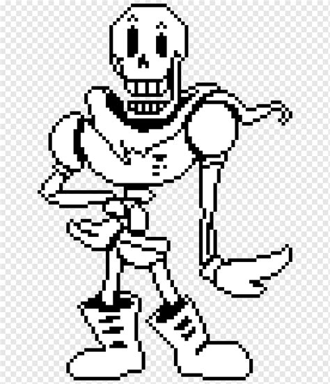 Undertale Papyrus Paper Sprite, others, ink, white, monochrome png | PNGWing