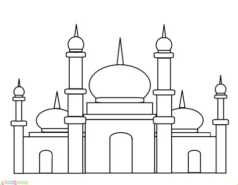 Mewarnai Gambar Mewarnai Gambar Sketsa Masjid 33 Menggambar Sketsa - Riset