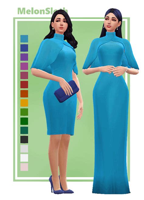 Cape Dresses, Sims 4 Dresses, Event Dresses, Sims 4 Mods Clothes, Sims 4 Clothing, Sims Mods ...