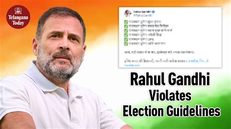 Rahul Gandhi Violates Election Guidelines For Rajasthan Elections 2023 ...