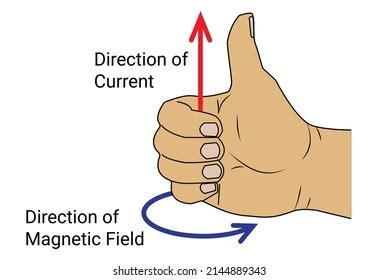 Right Hand Thumb Rule Good Science Stock Vector (Royalty Free) 2144889343 | Shutterstock