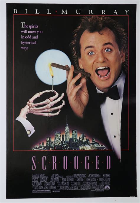 Scrooged 27x40 original single sided one sheet movie poster | eBay ...