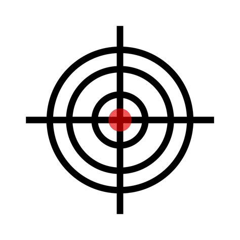 Red aim icon of a gun. Aim. Vector. 26729416 Vector Art at Vecteezy