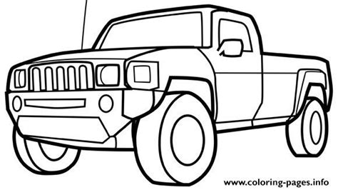 Pickup Truck Car Coloring page Printable