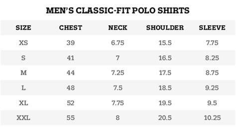 Size Charts - U.S. Polo Assn.