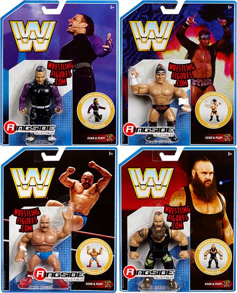 WWE Retro Series 8 Figures - Set of 4 WWE Toy Wrestling Action Figures ...