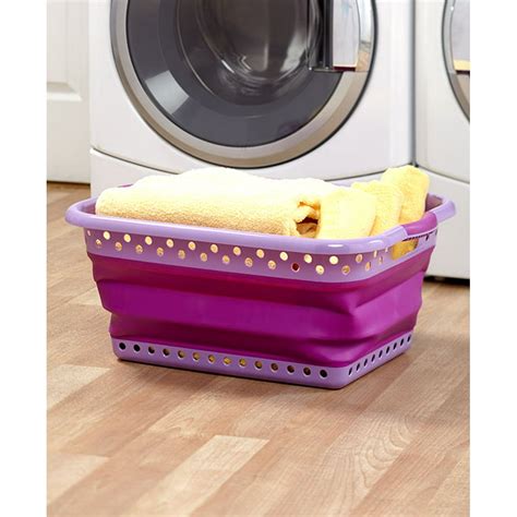 Collapsible Laundry Baskets-Purple - Walmart.com - Walmart.com