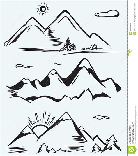 Mountain Clipart Black And White & Mountain Black And White Clip Art Images - HDClipartAll