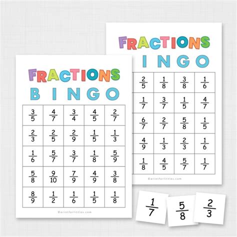 Free Printable Simplifying Fractions Bingo | Fun Math Games for Kids