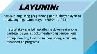 Dokumentaryong Pantelebisyon | PPT