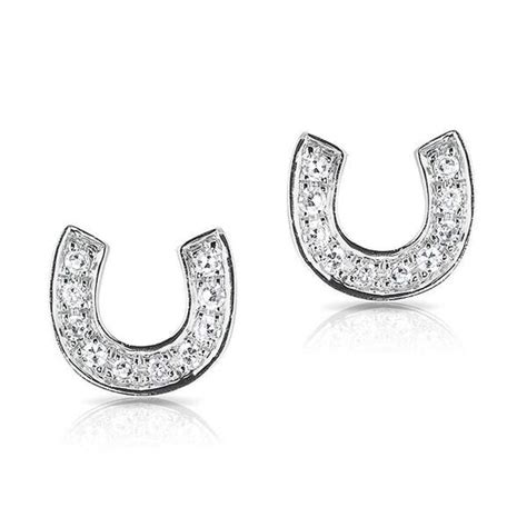 Lyst - Anne Sisteron 14kt White Gold Diamond Mini Horseshoe Stud ...