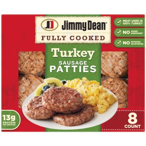 Jimmy Dean® Fully Cooked Turkey Sausage Patties, 8 ct / 9.6 oz ...